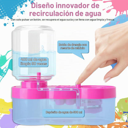Kit Limpia Pinceles Automático 6 en 1